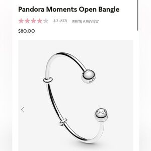 Pandora bangle and charm